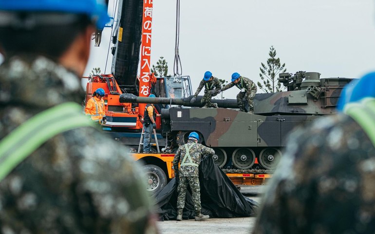 Taiwan recebe 38 tanques Abrams dos EUA visando reforçar as defesas contra táticas anfíbias da China