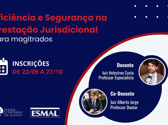 Esmal abre inscrições para curso de Gestão Processual voltado a magistrados