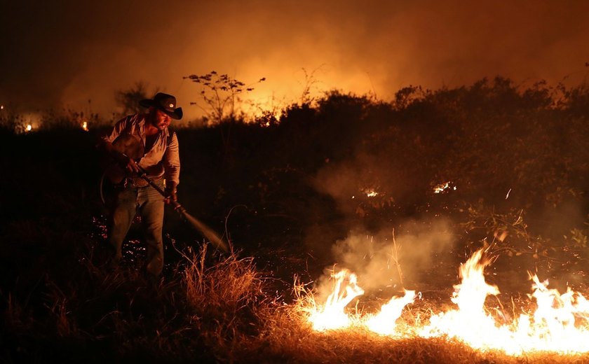 MT pede Força Nacional contra fogo no Pantanal