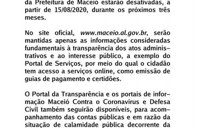 Canais de Comunicação da Prefeitura passam por adequação à Legislação Eleitoral