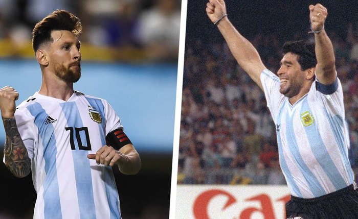 Messi e Maradona conquistaram apenas um título em suas carreiras pela Argentina