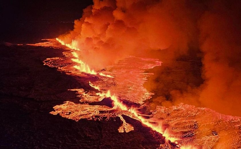 Vulcão na Islândia entra em erupção pela terceira vez em dois meses 