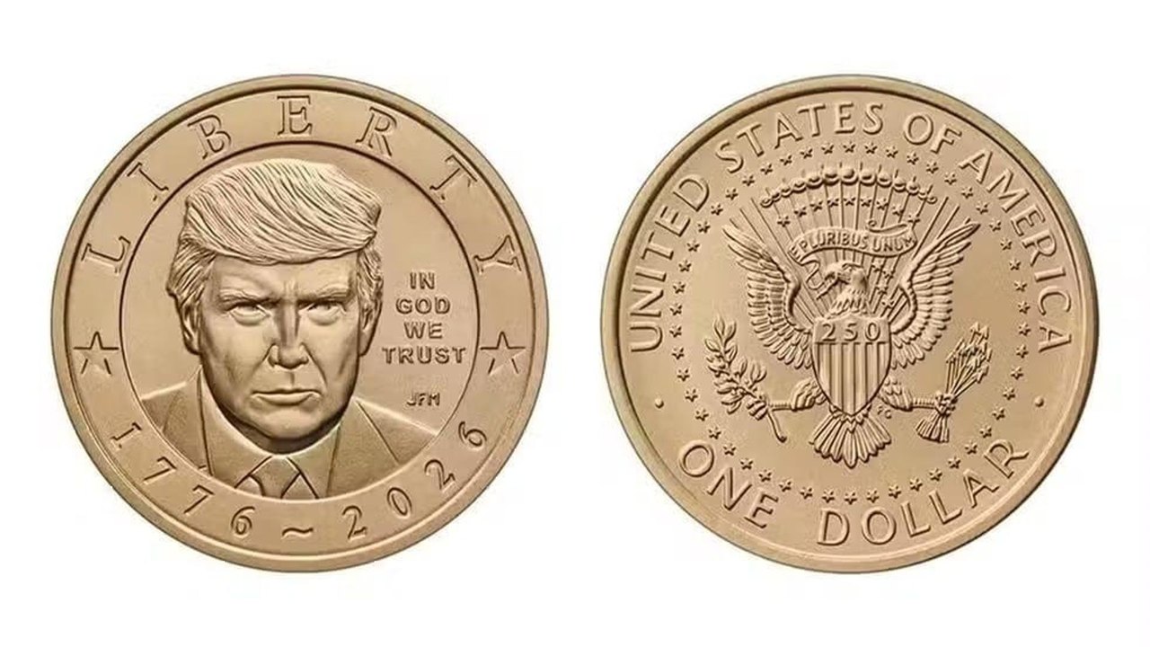 EUA lançam moeda de um dólar com o rosto de Donald Trump