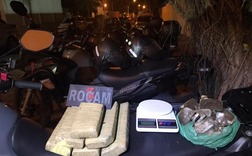 Batalhão de Rotam prende dois e apreende mais de 11,5 quilos de drogas
