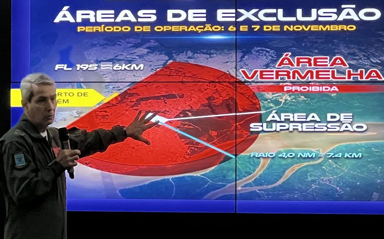 Cúpula de líderes da COP30 terá restrição de voos, caças e anti-drones