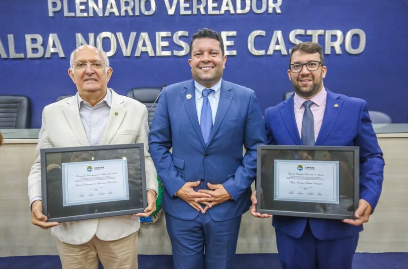 Allan Pierre entrega Comenda Mário Guimarães para Daniel Bernardes e Título de Cidadão Honorário e ao servidor público Thiago Henrique