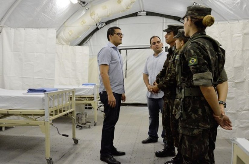Secretário de saúde realiza vista técnica ao Hospital de Campanha do Exército