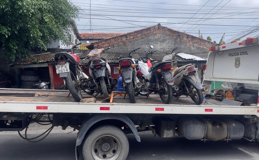 Polícia desmonta oficina clandestina de desmanche de motos no Feitosa