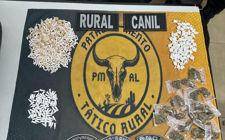 PM apreende quase 3 mil unidades de drogas em operações no interior de Alagoas
