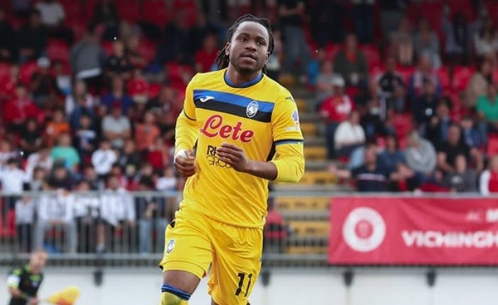 Lookman na vitória sobre o Monza Lookman na vitória sobre o Monza
