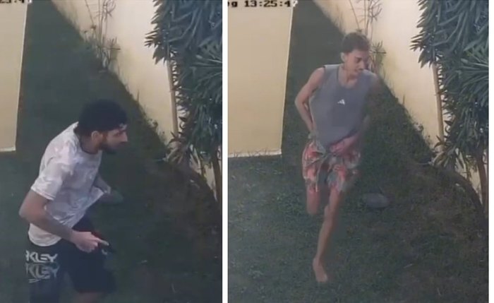 Imagens mostram suspeitos armados correndo e invadindo imóveis após a execução de uma jovem de 19 anos em Maceió