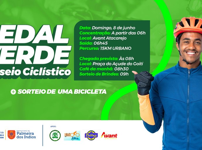 Prefeitura de Palmeira encerra Semana do Meio Ambiente com Pedal Verde