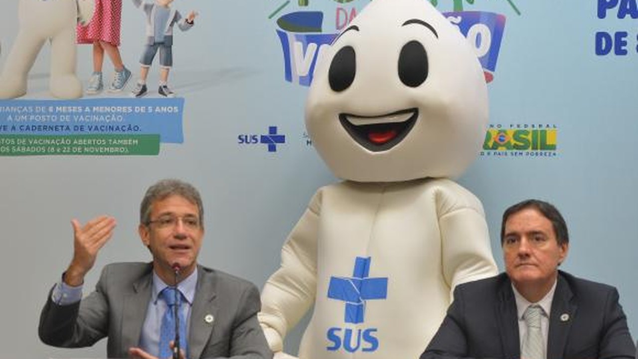 Vacinação contra pólio e sarampo começa no dia 8 de novembro