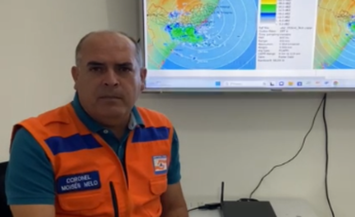 ﻿O ﻿coronel Moisés, coordenador da Defesa Civil Estadual de Alagoas