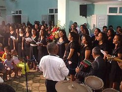 Culto para os afastados na igreja da Ponta da Terra