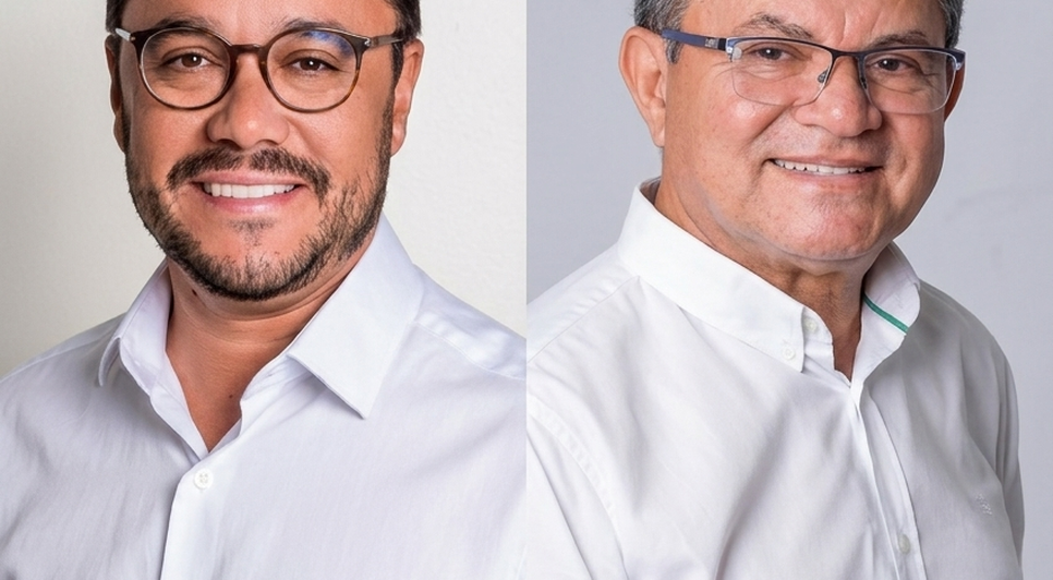  Bruno Teixeira e o vice Ubiratan Nunes / Foto: Reprodução