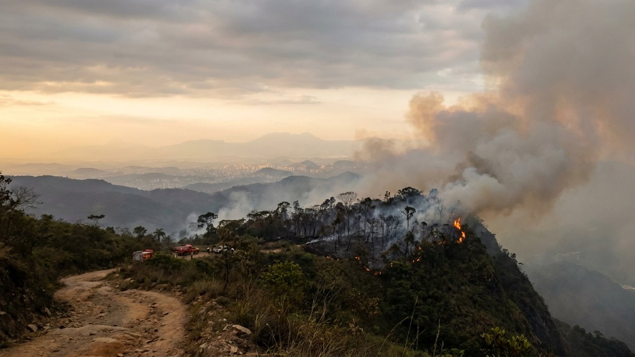 Queimadas disparam 66% no estado do Rio, que entra em 'risco muito alto' para incêndios florestais