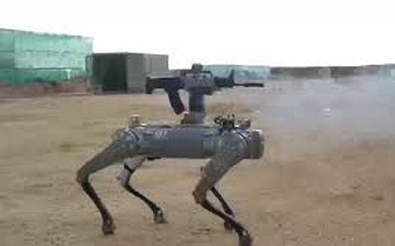 Preparação para a guerra moderna: China apresenta exército de cães robôs equipados com metralhadoras; vídeo