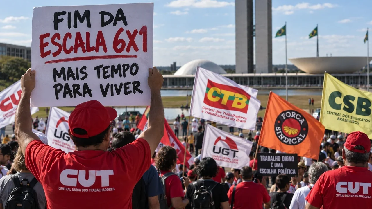 Centrais sindicais articulam pressão nos estados para antecipar votação da PEC do fim da escala 6x1
