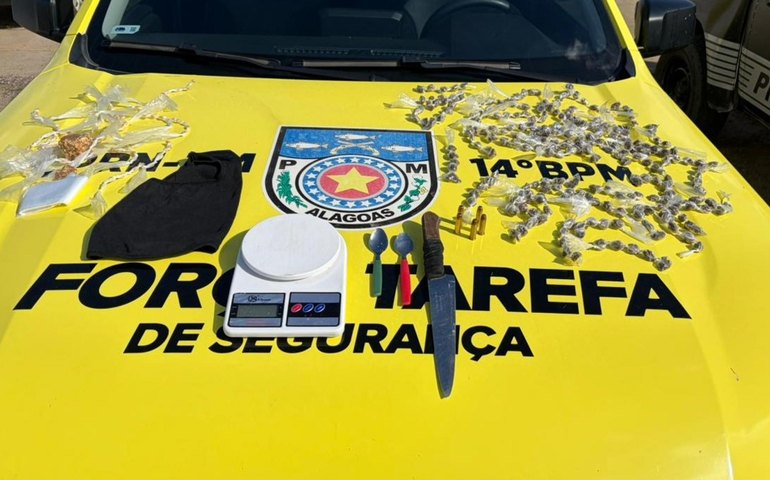 PM apreende mais de meio quilo de drogas em operações no interior de Alagoas