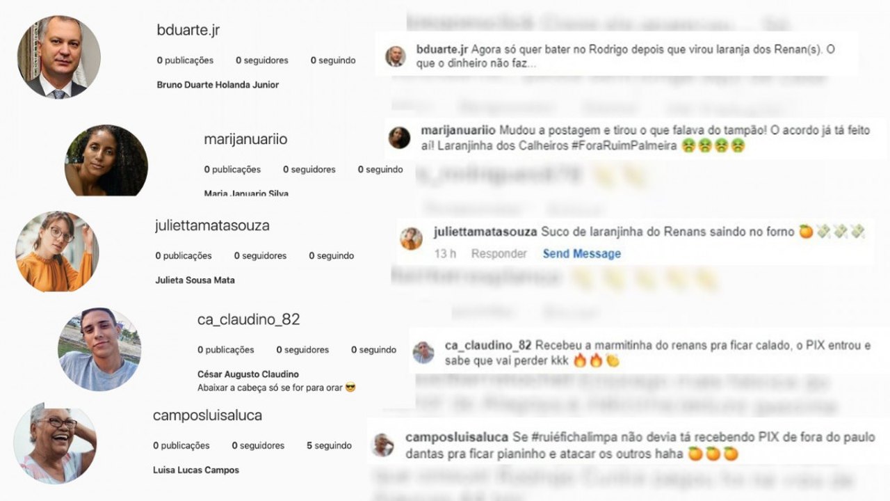Rui Palmeira é vítima de ataques de Cunha através de robôs nas redes sociais e perfis fakes