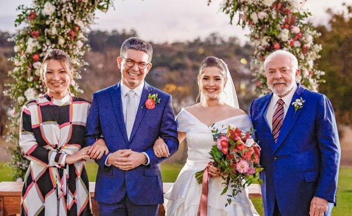 Janja e Lula compareceram ao casamento Janja e Lula compareceram ao casamento