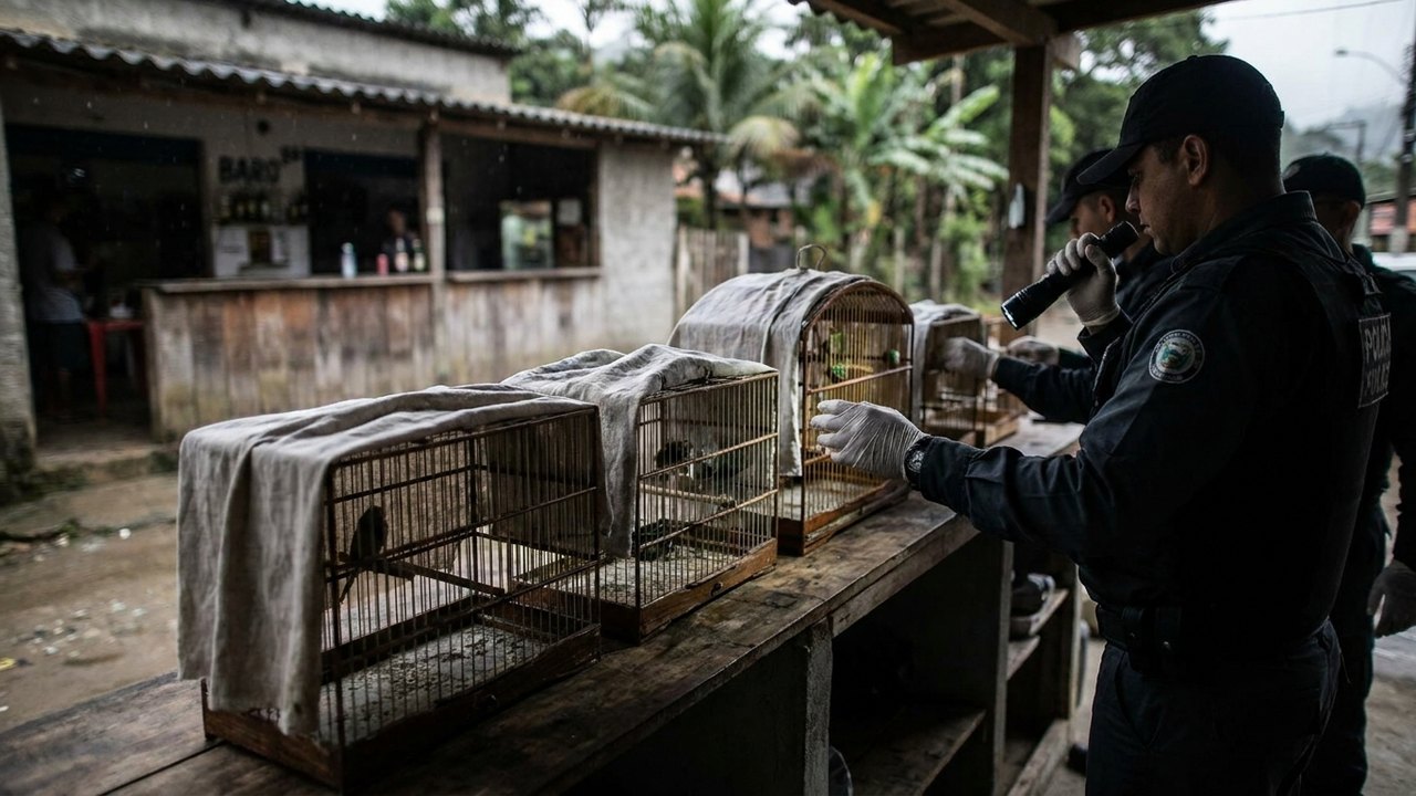 Polícia apreende sete aves silvestres mantidas em bar de Guapimirim