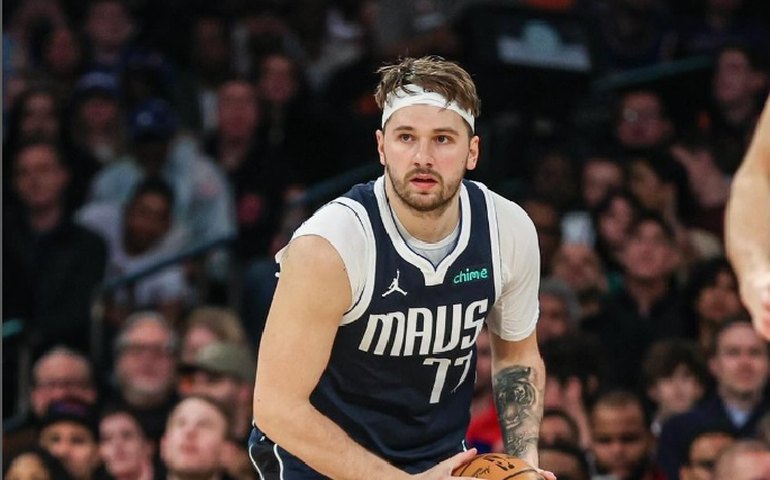 Doncic faz cesta com a bola pingando em aquecimento do NBA All-Star Game e viraliza; veja vídeo