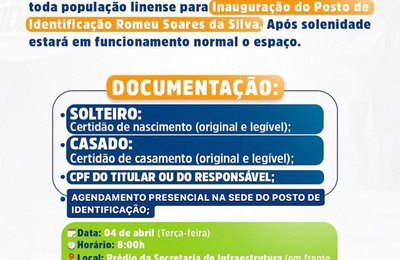 Município de Novo Lino ganha posto do Instituto de Identificação nesta terça-feira 