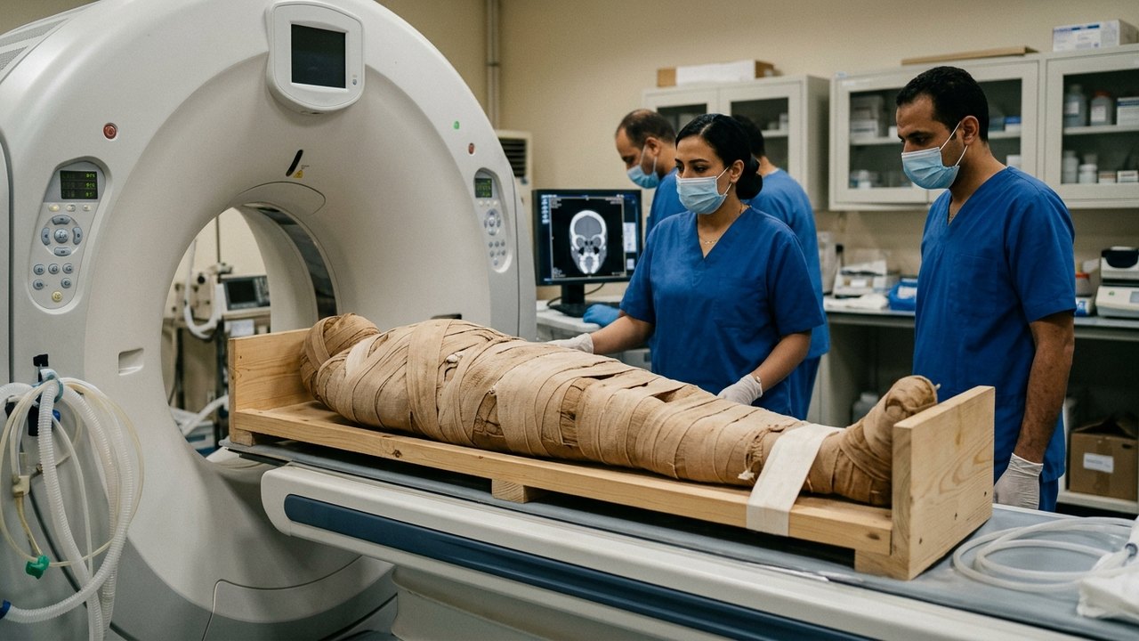 Cientistas realizam tomografia inédita em múmias egípcias e identificam doenças milenares