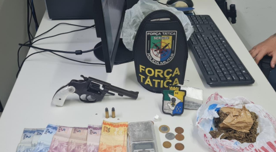 Suspeito de agredir e ameaçar esposa com arma de fogo é preso em Nossa Senhora do Socorro / Foto: Foto: Polícia Militar/SE