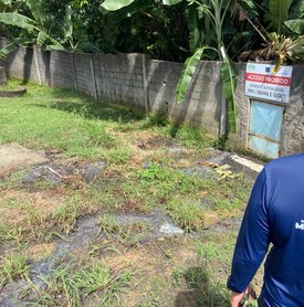 Fiscalização do Iplam flagra lançamento de esgoto em riacho no Jardim Petrópolis