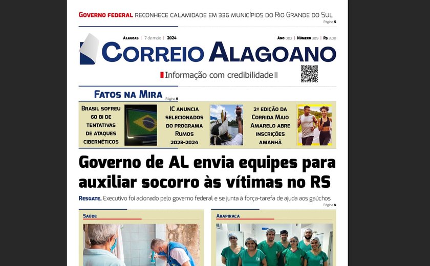 Governo de AL envia equipes para auxiliar socorro às vítimas no RS