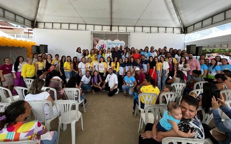 Prefeitura de Novo Lino promove evento alusivo a Semana do Bebê; Agosto Lilás, Primeira Infância e Agosto Dourado