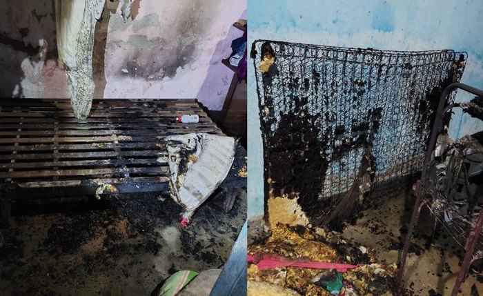 Mulher botou fogo na casa com os filhos dormindo