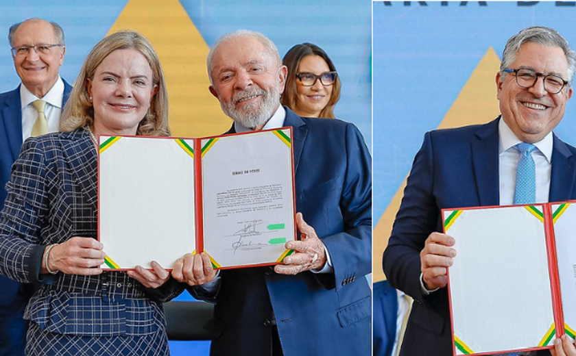 Alexandre Padilha assume como novo chefe da Saúde e Gleisi Hoffmann das Relações Institucionais