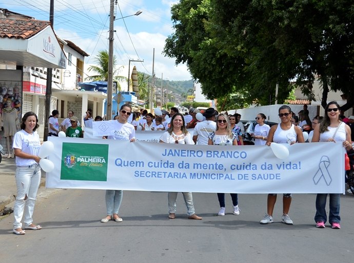Secretaria de Saúde encerra Janeiro Branco com caminhada, em Palmeira