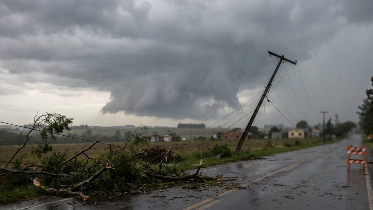 Semana começa com tempestades no Sul e alerta de vendaval no interior de SP