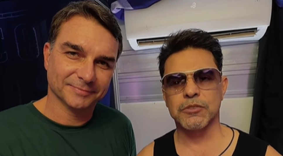 Flávio publica vídeo com Zezé em apoio a Jair Bolsonaro