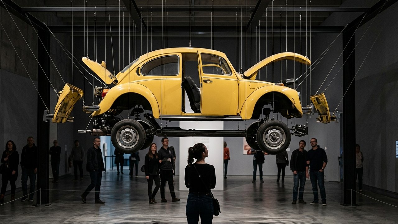 Nova exposição do Masp tem Fusca 1989 'dissecado' e suspenso no ar