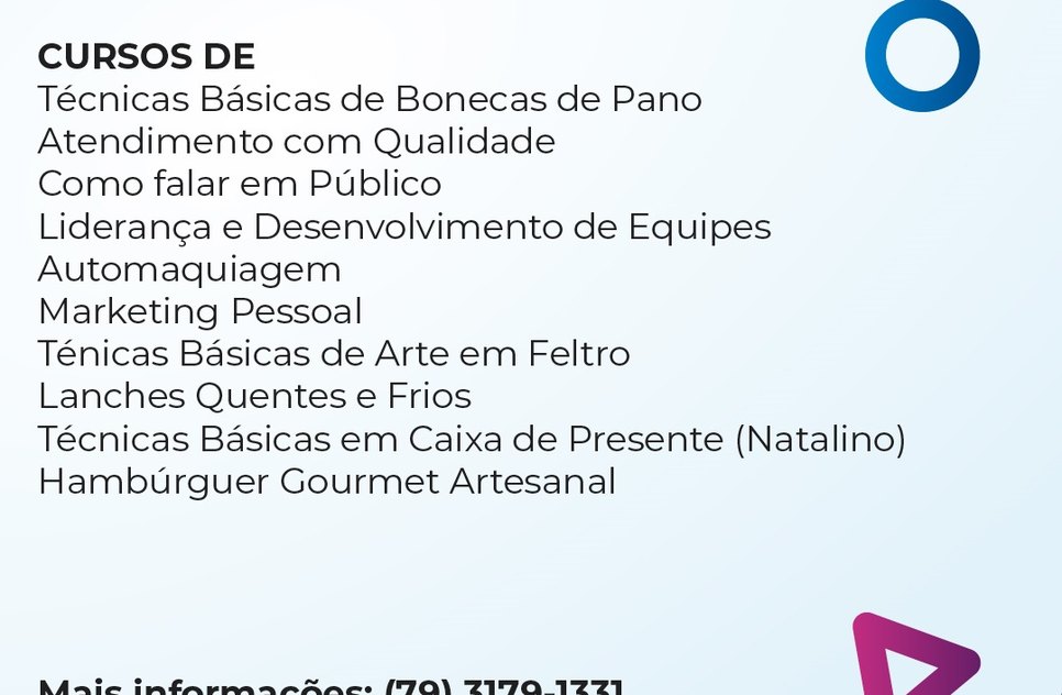 CURSOS DO FUNDAT / Foto: Fundat