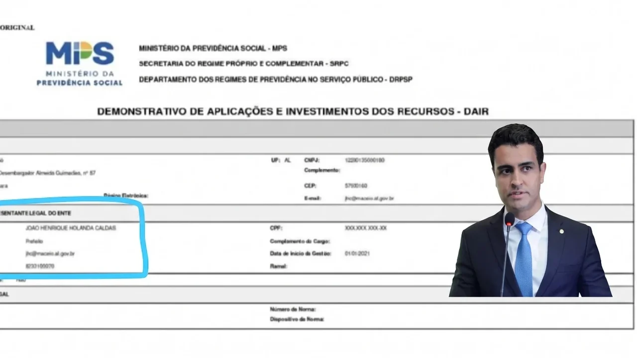 Veja os documentos que Rui Palmeira diz atribuir a JHC responsabilidade no investimento milionário do Iprev