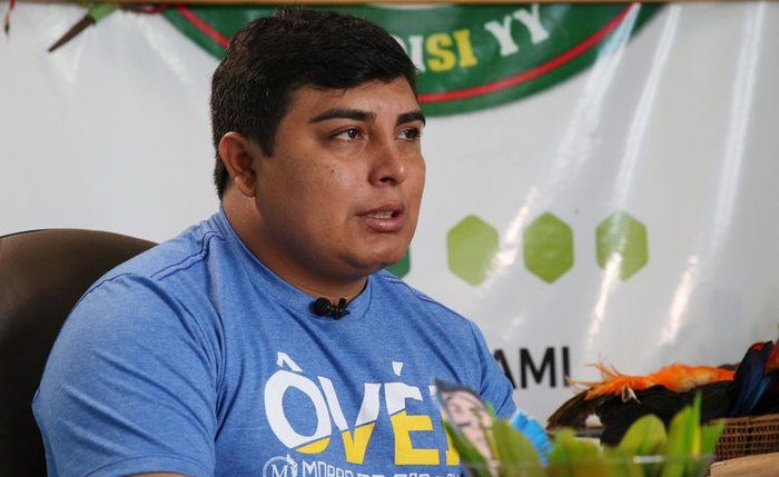 O presidente do Conselho Distrital de Saúde Indígena Yanomami e Ye'kuana - Condisi-YY, Júnior Hekurari Yanomami O presidente do Conselho Distrital de Saúde Indígena Yanomami e Ye'kuana - Condisi-YY, Júnior Hekurari Yanomami