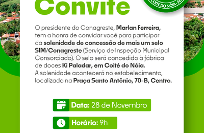 SIM/Conagreste: Consórcio entrega selo a estabelecimento de Coité do Nóia na terça-feira (28)