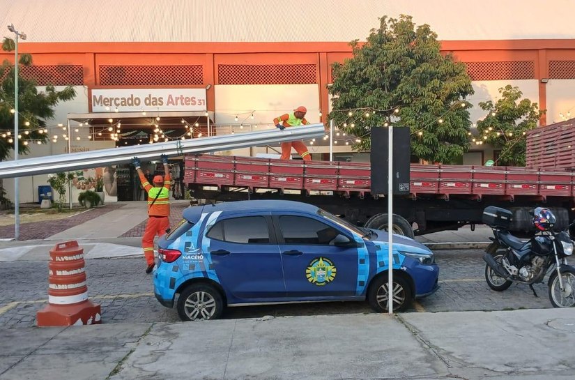 Guarda Civil de Maceió recupera mais tapumes furtados da obra da Praça Sinimbu