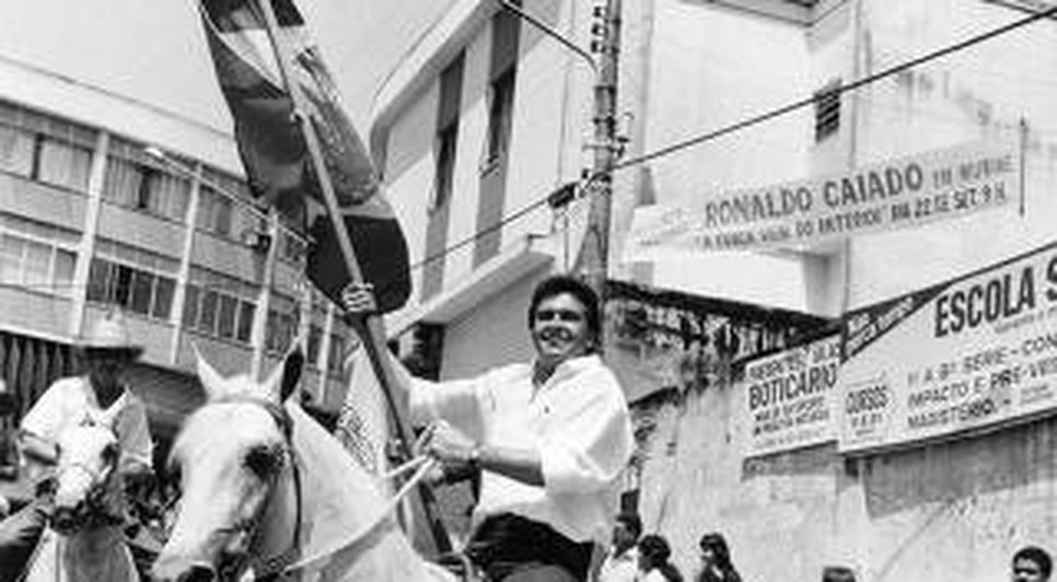 Caiado na campanha de 1989