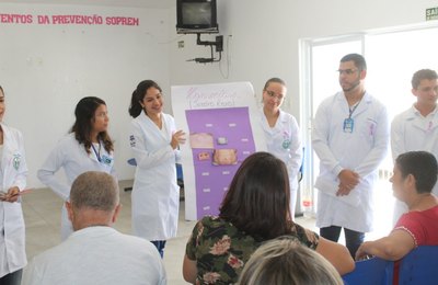 Saúde promove palestra em alusão ao Janeiro Roxo na UBS Baixão, em Arapiraca