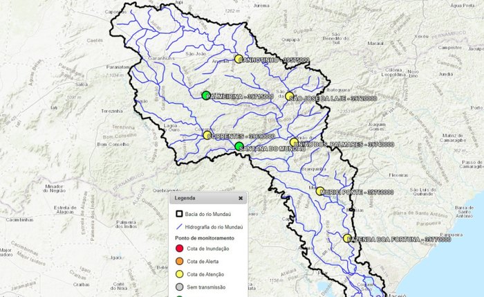 Seis boias que monitoram o Rio Mundaú já estão em cota de atenção