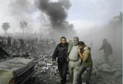 Civis ficam feridos após ataques israelenses