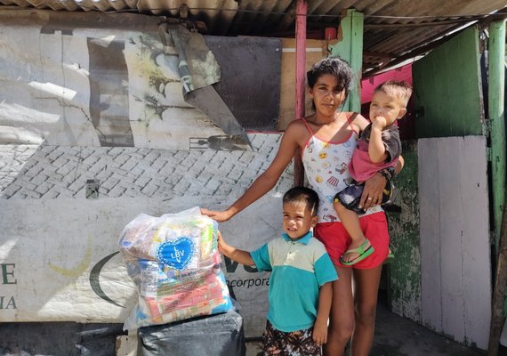 Famílias vulneráveis de Arapiraca e Taquarana serão assistidas pela LBV com mais de 3 toneladas em alimentos no combate à fome